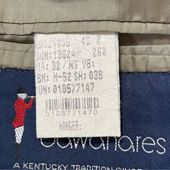 FRANCO TASSI Made in Canada Vintage Wool Blazer Olive Green Size 46 R Dawahares - Picture 11 of 13